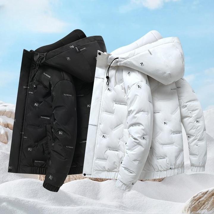 费维莫尔时尚休闲男士羽绒服2025冬季新款加厚短款连帽保暖外套男