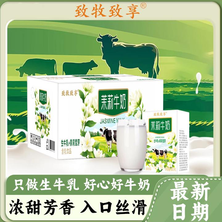 【10盒超值装】茉莉花牛奶绵密茉莉香200ml*10盒儿童早餐奶高颜值