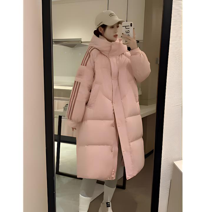 TZL[现货] 清货!! 爆款! 【国标鸭绒】三棵树长款过膝时潮流羽绒服