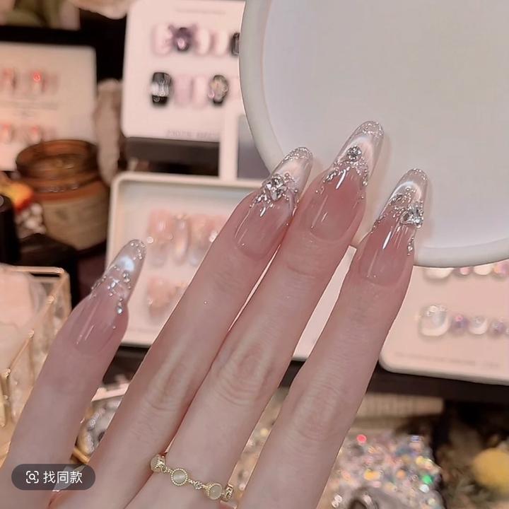 【天秤座】纯手工穿戴甲高级轻奢穿戴式美甲贴中长款显白百搭美甲