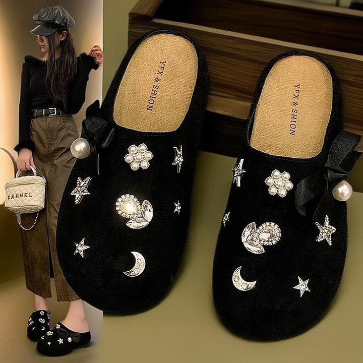 复古玛丽勃肯鞋女鞋2024新款夏季外穿一脚蹬甜酷平底包头半拖鞋女