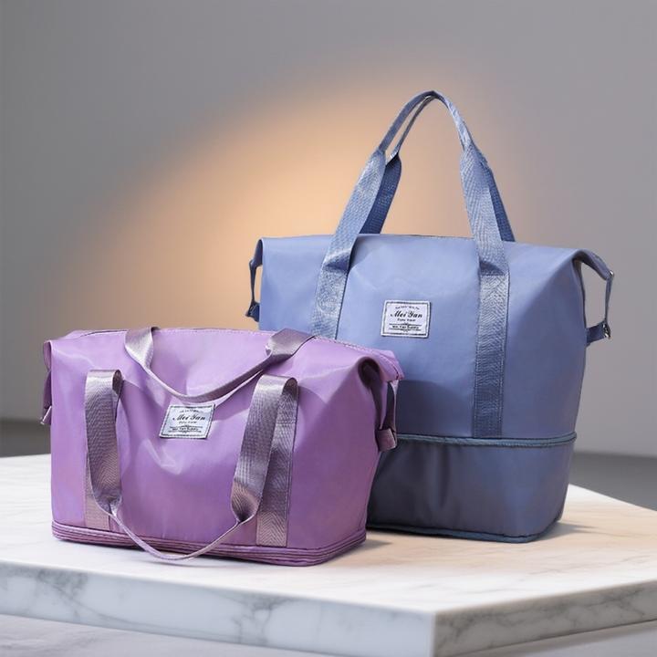 健身旅行包收纳包大容量旅行袋短途出差旅行包轻便可挂拉杆箱便携