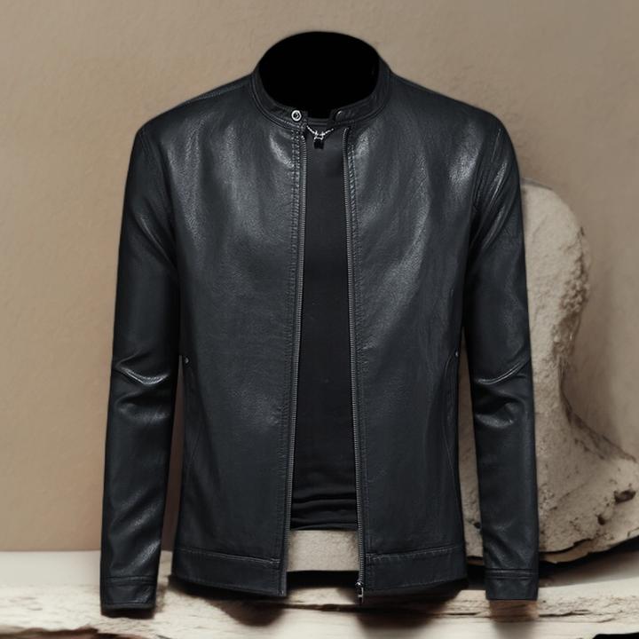 诺顿雷斯皮衣男韩版修身外套潮流秋季新款机车皮夹克简约休闲百搭