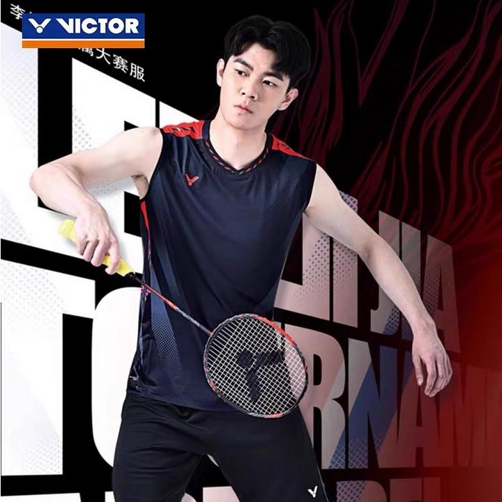 胜利VICTOR正品大赛服羽毛球服李梓嘉同款半袖无袖透气包邮顺丰