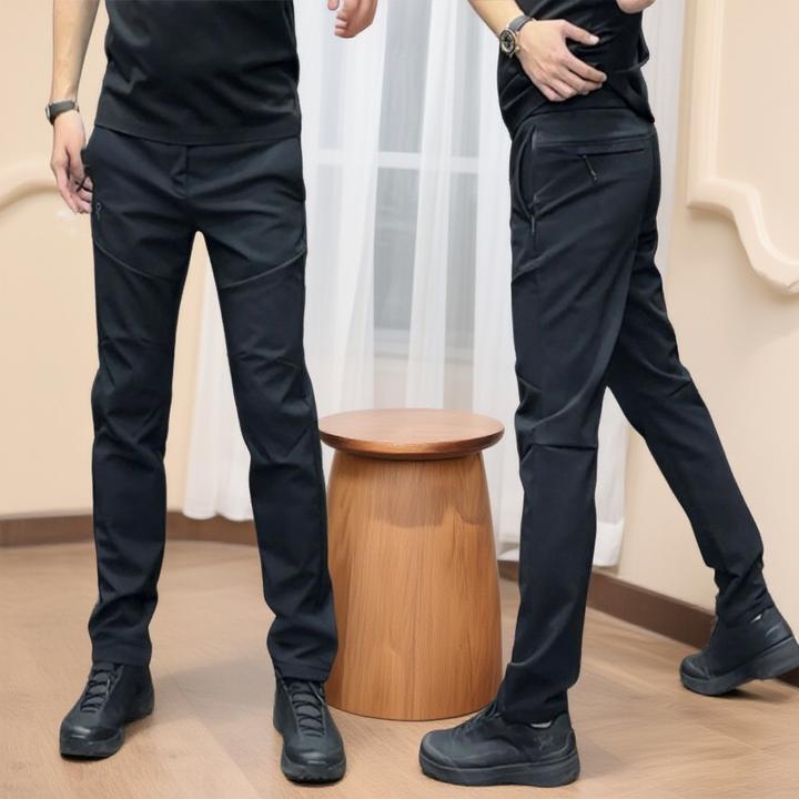 潮牌简约男长裤冬季工装休闲加绒松紧腰登山冲锋裤韩版男士直筒裤