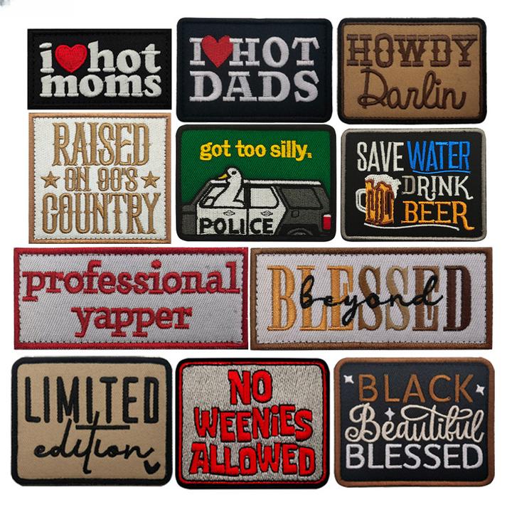 军迷士气章BLESSED傻鹅战术刺绣魔术贴章军事魔术贴衣服刺绣贴