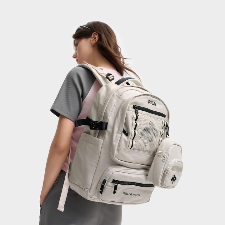 Fila/斐乐双肩背包【多功能休闲百搭】耐磨简约情侣背包F13U539132F