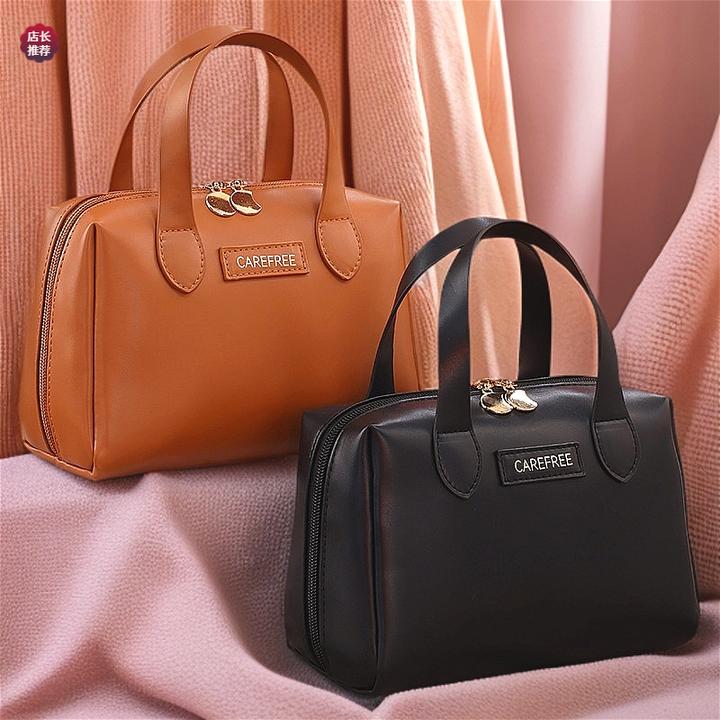 美拉德化妆包女手提分区收纳大容量便携护肤品收纳包防水网红爆款