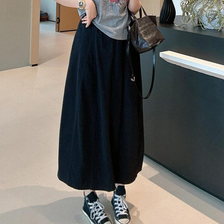 工装风立体裁剪花苞裙松紧腰半身裙女2025春季新款设计感A字伞裙