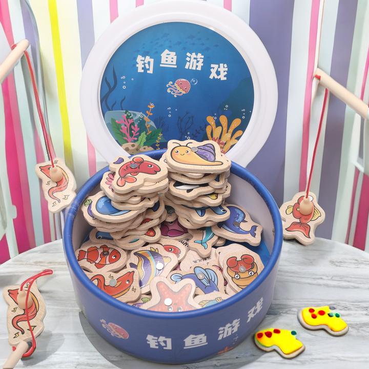 幼儿童钓鱼玩具思维力培养锻炼亲子互动磁性简单孩子室内