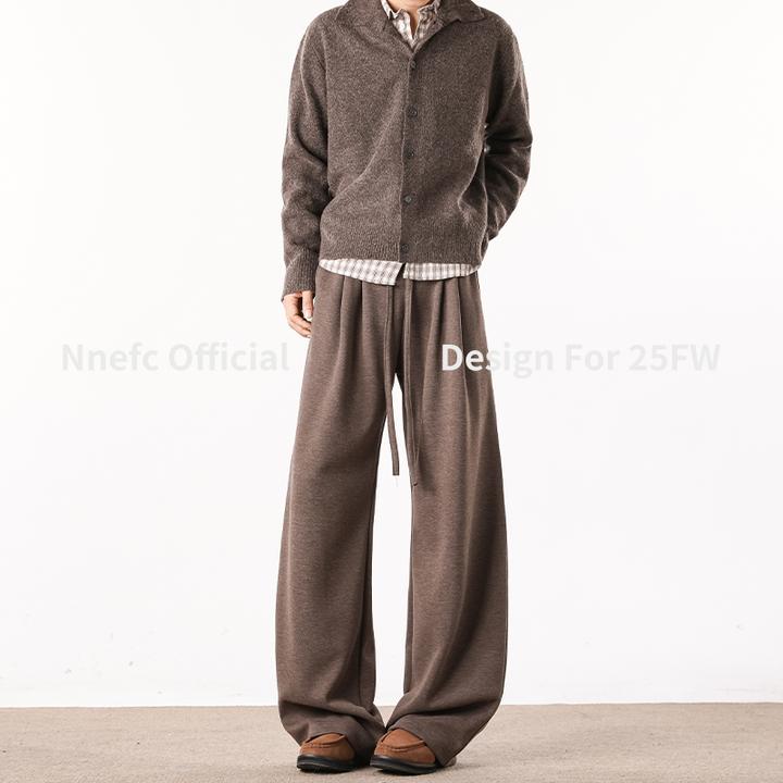 NNEFC秋冬【羊毛醋酸卫裤】口粮神裤弯刀阔腿磨毛cleanfit休闲裤