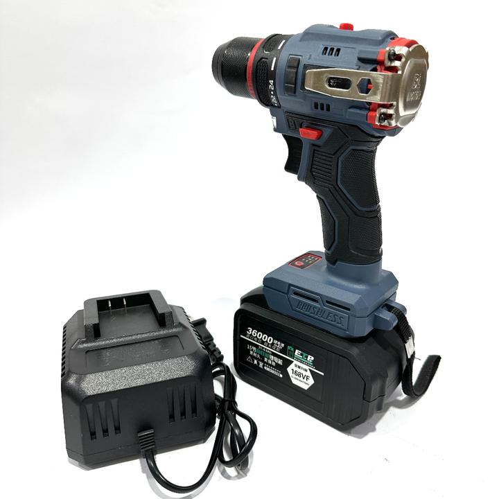 纯铜无刷大钢炮A3插口锂电钻电动螺丝刀带敲击大扭力手电钻不挑色