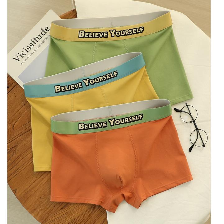 贾鲁萨加高端时尚男士潮流纯棉抗菌裆修身舒适透气运动平角内裤