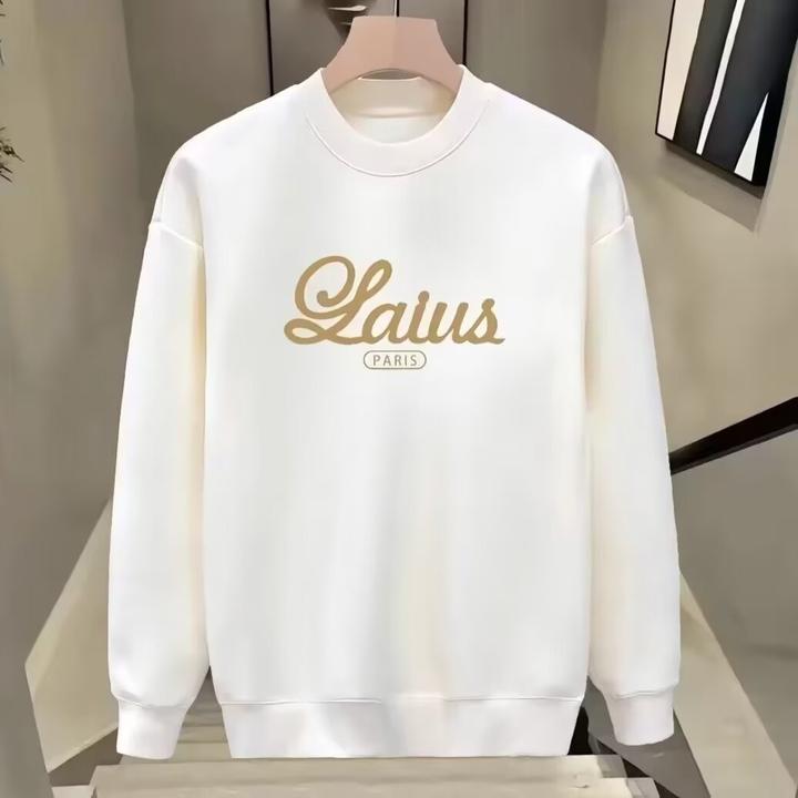 贾鲁萨加高端时尚秋冬新款重磅卫衣男士潮流圆领印花宽松休闲上衣