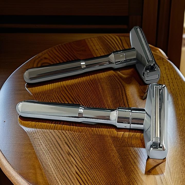 老式六档调节双面刀片滚轮刀口手动剃须刀刮胡刀白金双面刀片耐用