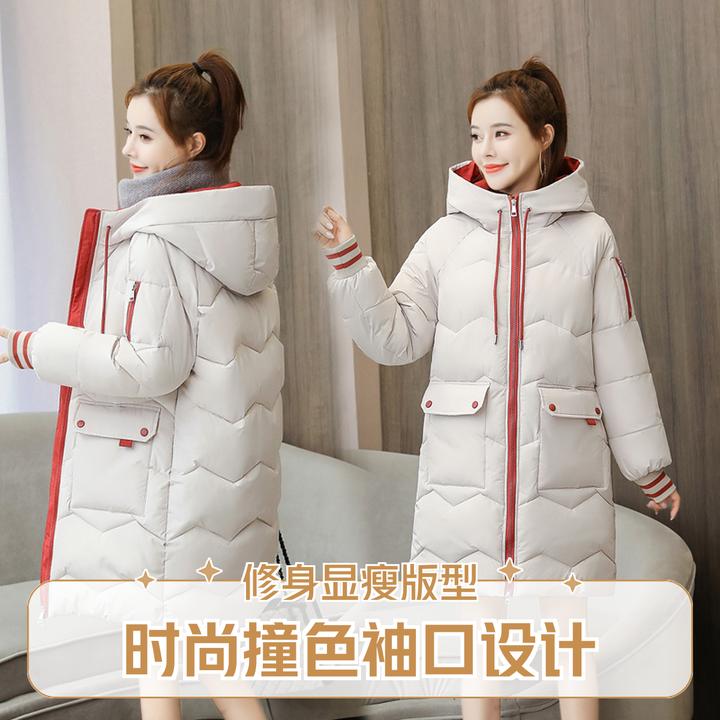 冬季棉服女2024年时尚气质韩版宽松棉衣女中长款大码加厚棉袄外套