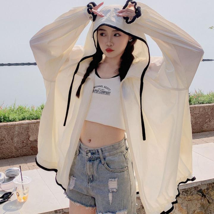 防晒衣小仙女新款夏季外穿薄款韩版宽松透气防晒服可爱女短款学生