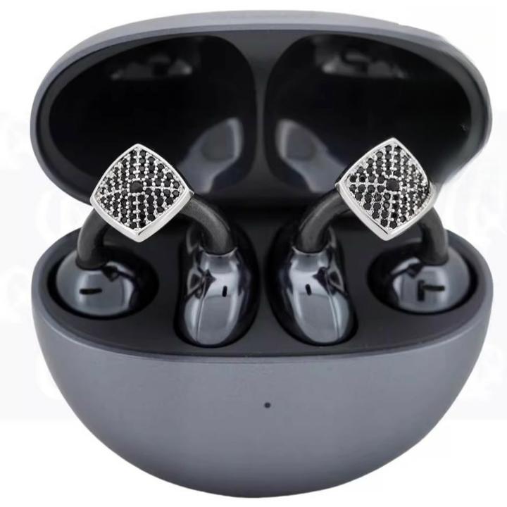 铜合金耳饰 耳夹适配FreeClip2耳机配饰女微格盾牌款耳机扣免拆卸