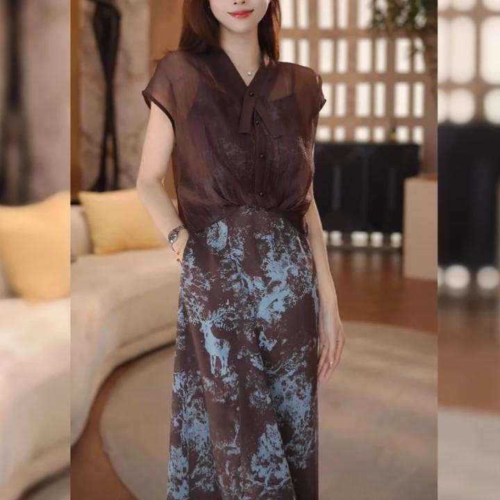 半夏清风新品法式松弛高级感连衣裙2025春夏新款时尚气质优雅裙子