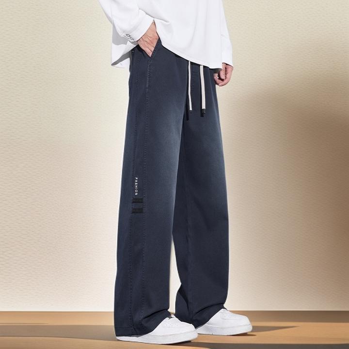 轻奢高档美式渐变宽松垂感直筒阔腿牛仔裤百搭潮流休闲长裤潮流男