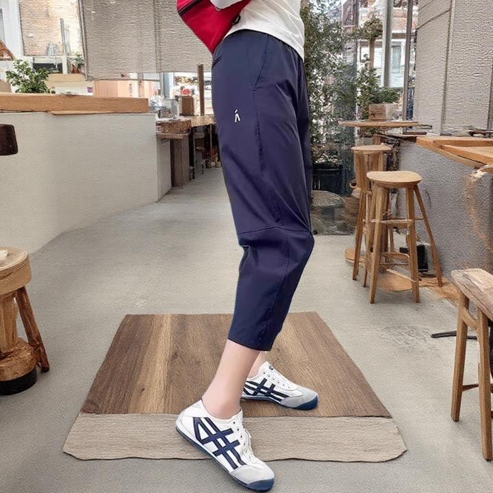 大码哈伦九分裤女2025夏季新款胖mm宽松显瘦速干运动休闲裤子5376