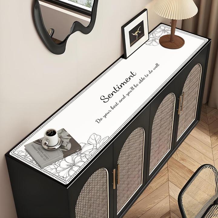 软皮革电视柜台面垫子鞋柜餐边柜垫轻奢防水防油条柜垫高端新款