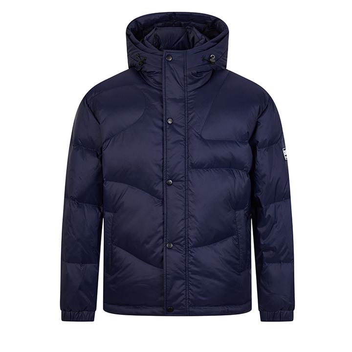 Cavalli Class卡沃利男装冬新款肩章绣休闲纯色连帽羽绒服CFC207