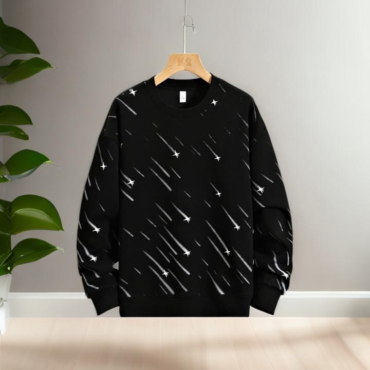 密里桑姆潮牌春秋季男潮流印花圆领长袖T恤帅气百搭宽松套头卫衣