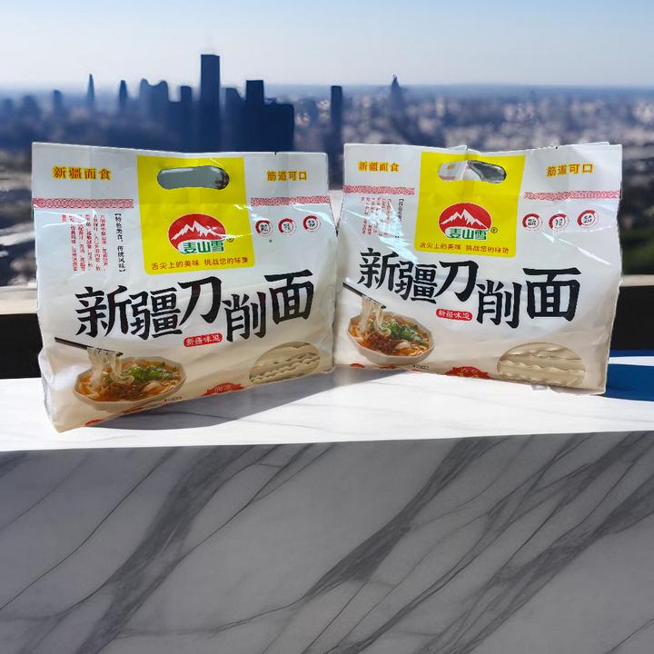 麦山雪 新疆风干刀削面 1000g规格包装 新疆特一粉刀削面