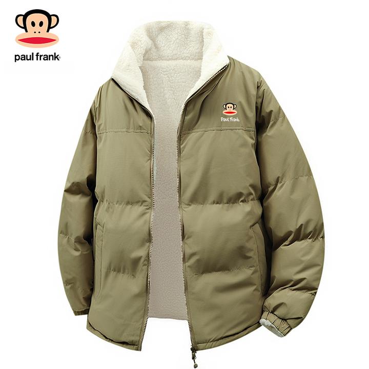 PaulFrank/大嘴猴双面穿百搭棉服情侣款冬季棉衣防寒服保暖外套男