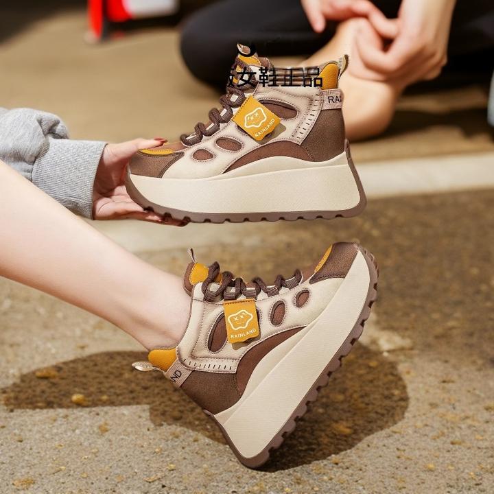 冬季加绒增高女鞋休闲鞋2025秋冬舒适漫步新款百搭运动棉鞋加绒