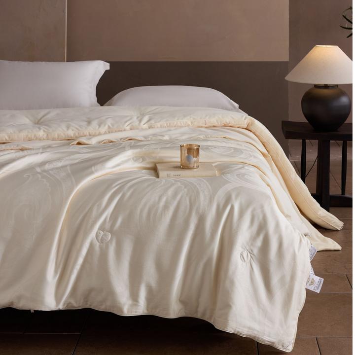 360 °立体恒温 超柔蚕丝全棉提花美肤双蚕二合一被四季可用