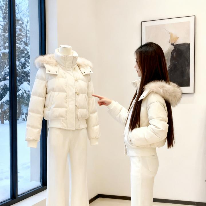 【现货】冬季新款超好看韩系甜美棉衣女复古加厚棉服棉袄小个子外套