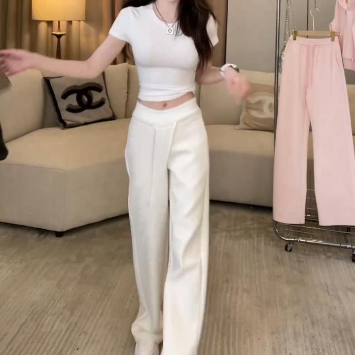 2025春夏新款气质显瘦辣妹上衣裤子套装LK2501506