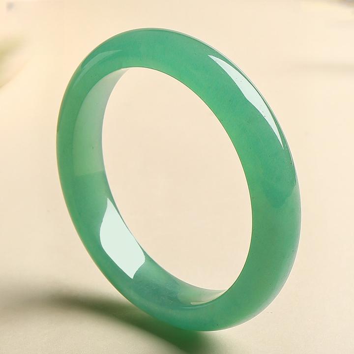 天然东陵玉手镯女款细圆条玉镯高品时尚正品扁条玉镯子年轻款礼物