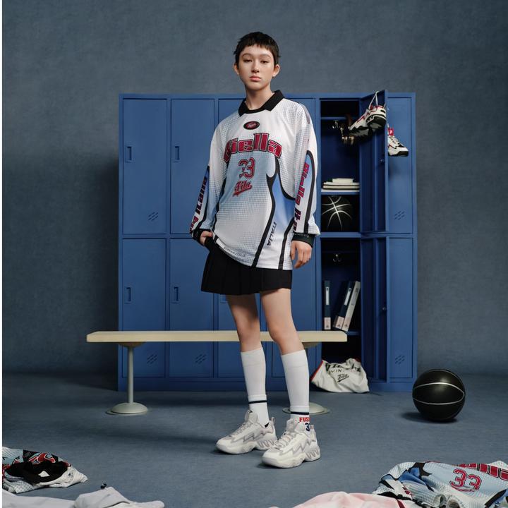 FILA FUSION女款【电光鞋】透气耐磨潮流运动篮球鞋T12W533201F
