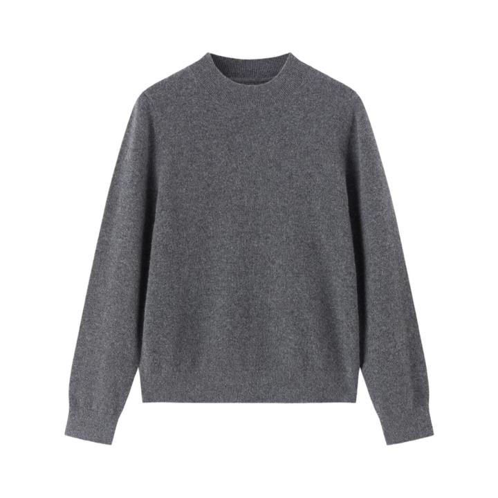 【尖货】高品质加密纯山羊绒中领长袖打底羊绒衫女保暖冬-2512133