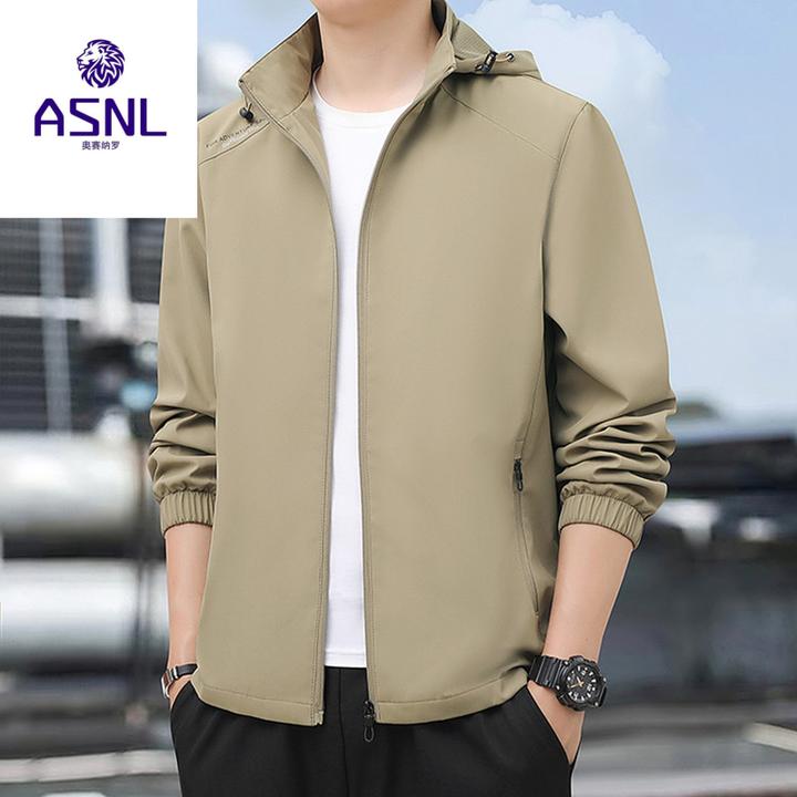奥赛纳罗夹克男可拆卸帽上衣服2025秋季潮流新款防风休闲外套男装
