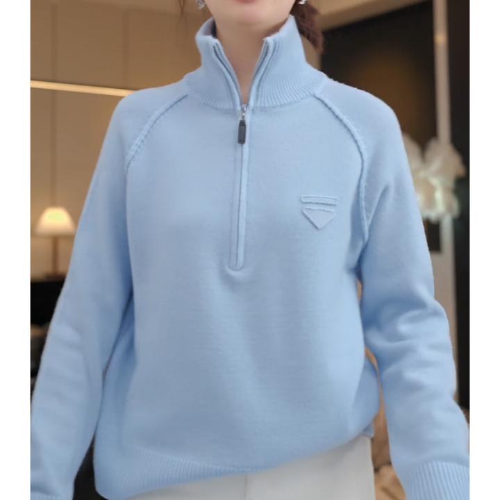 2025【甜梦锦缎】秋冬休闲时髦百搭保暖半拉链式针织LK2500948