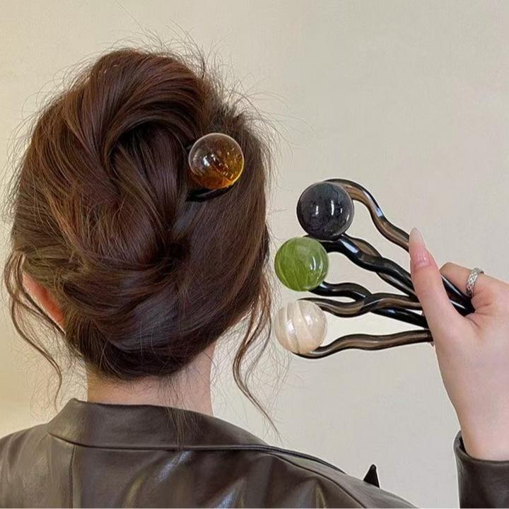 简约u型发簪女高级感簪子新款夏季爆款气质丸子头盘发头饰