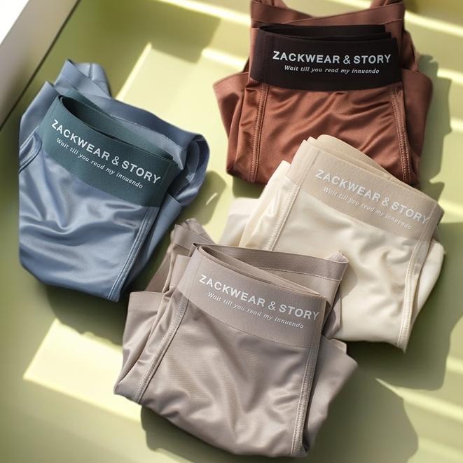 贾鲁萨加高端时尚夏季男士缎面冰丝内裤精致百搭抑菌桑蚕丝底档