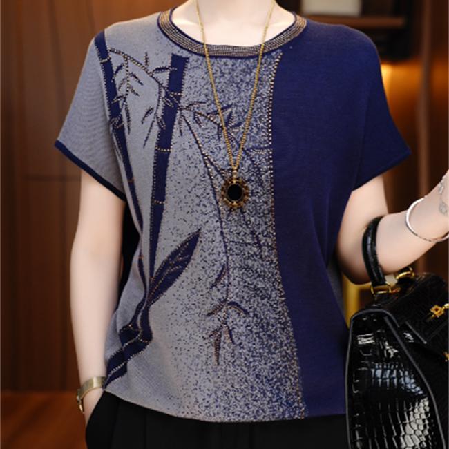 秋冬新款显瘦显白套头时尚气质百搭烫钻针织打底衫V25D157