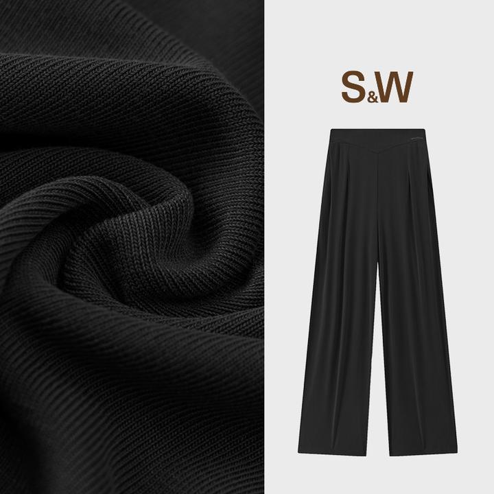 【淼淼专属】SW速惟运动女春夏高腰透气直筒裤宽松显瘦薄休闲裤6245