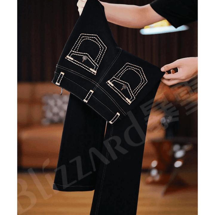 锦绣琥珀收腹提臀高腰显瘦牛仔裤女2025秋季新款百搭紧身微喇裤