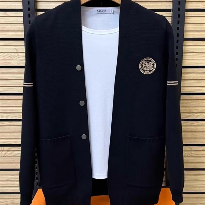 欧货针织开衫男士外套2026新款秋冬商务休闲宽松百搭毛衣男款百搭