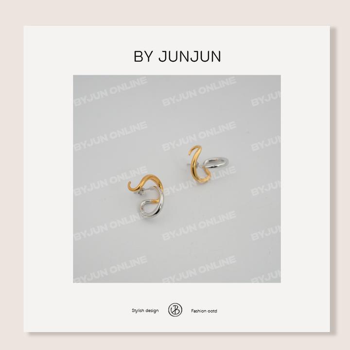 ByJunjun 925银耳饰 珺珺高级定制不规则925银耳环C25X1425