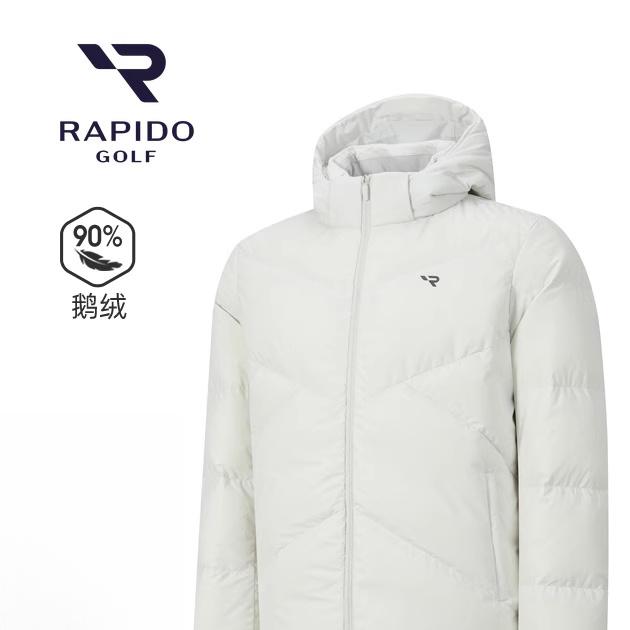 【新品】RAPIDO雳霹道25秋冬男GOLF系列连帽羽绒服90%鹅绒VN5X38P77