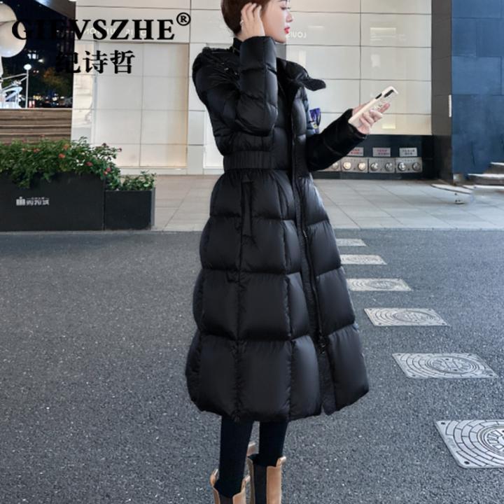 纪诗哲女装韩版宽松鸭绒冬装冬季长款女装气质显瘦中长款保暖女装