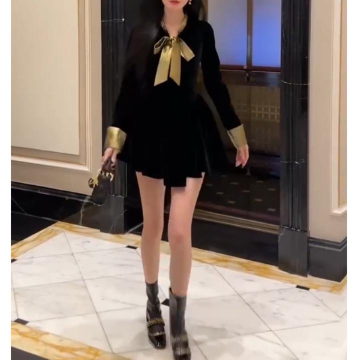 2024冬季新款时尚女装网红高级感休闲爆款连衣裙小个子女ZX63