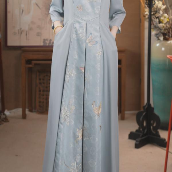 JIXIANGYIJIA/吉祥衣家蝶栖兰语951237347 新中式复古中国风